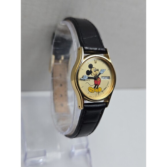 Vintage Seiko Disney Mickey Mouse Day Date Watch Womens 3Y03-0049 New Battery main image 12